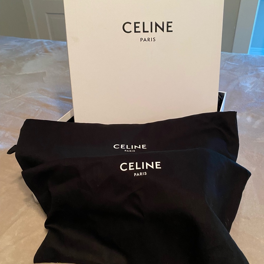 Celine Shoe Storage Box and Black Dust Bags